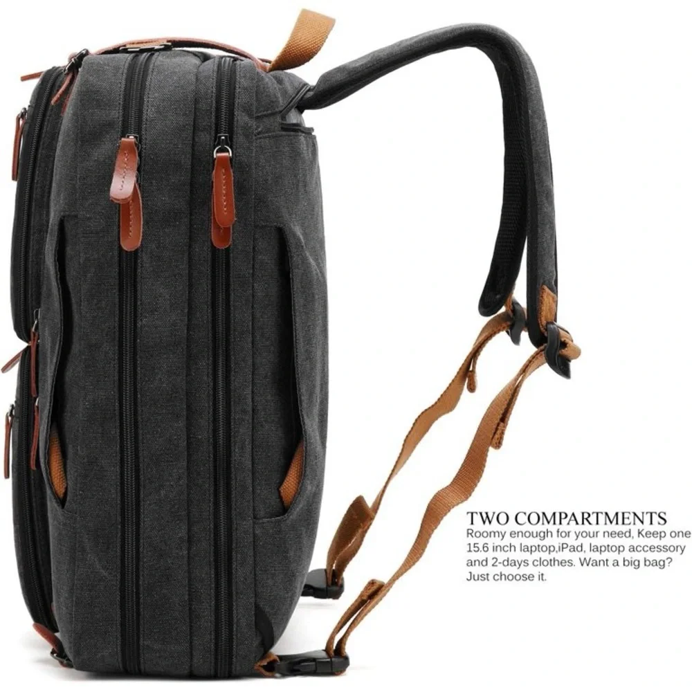CoolBell Convertible Backpack Messenger Shoulder Bag Laptop Case Travel Carry-On